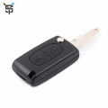 Chinese supplier smart car keys for 206 2 button custom key with 433 mhz 46 chip